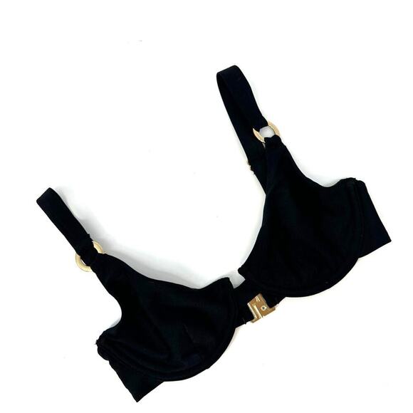 GLASSONS Balconette Underwire Gold Ring Bikini Top - Picture 1 of 3